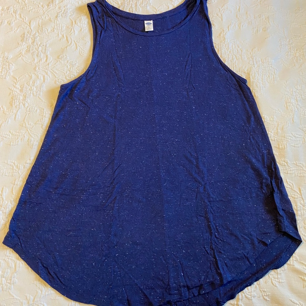 Navy Blue with Silver Flecks Old Navy Tank Top